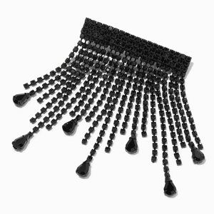 🌬️ Black Fringe Teardrop Hair Clip